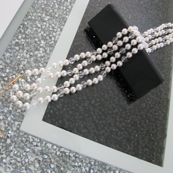 NWOT - 4 STRAND FAUX PEARL NECKLACE - Picture 9 of 9